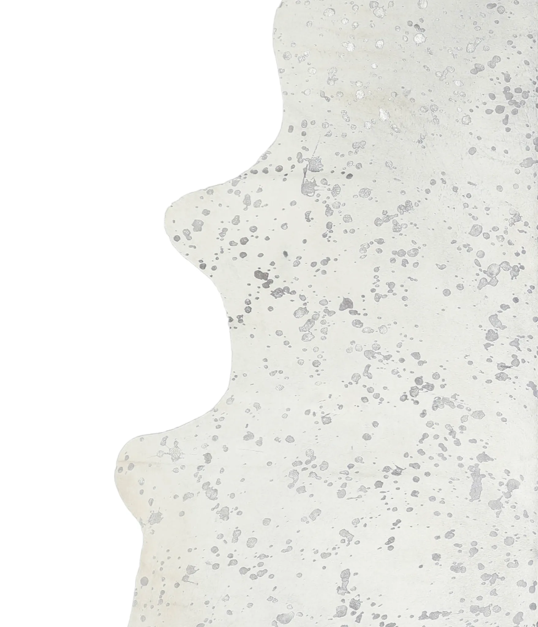 Metallic Silver White XX-Large Brazilian Cowhide Rug 7'9"H x 6'7"W #A20187 by Hudson Hides