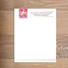 Modern Watercolor Custom Letterhead