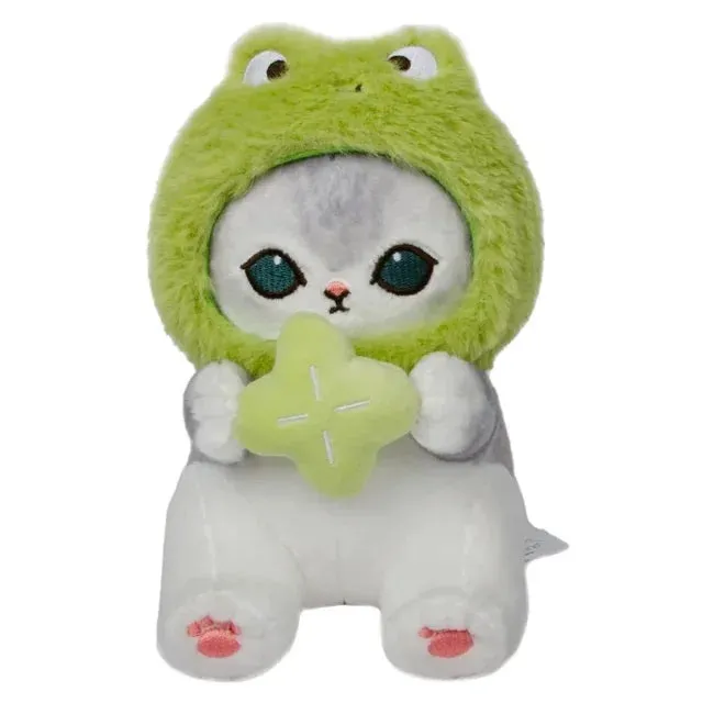 Mofusand Frog Cat Plush Keychain