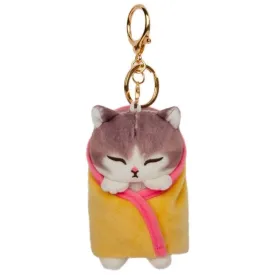 Mofusand Sleepy Cat Plush Keychain