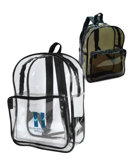 Multi-Purpose Clear Backpack W/ Front Pocket