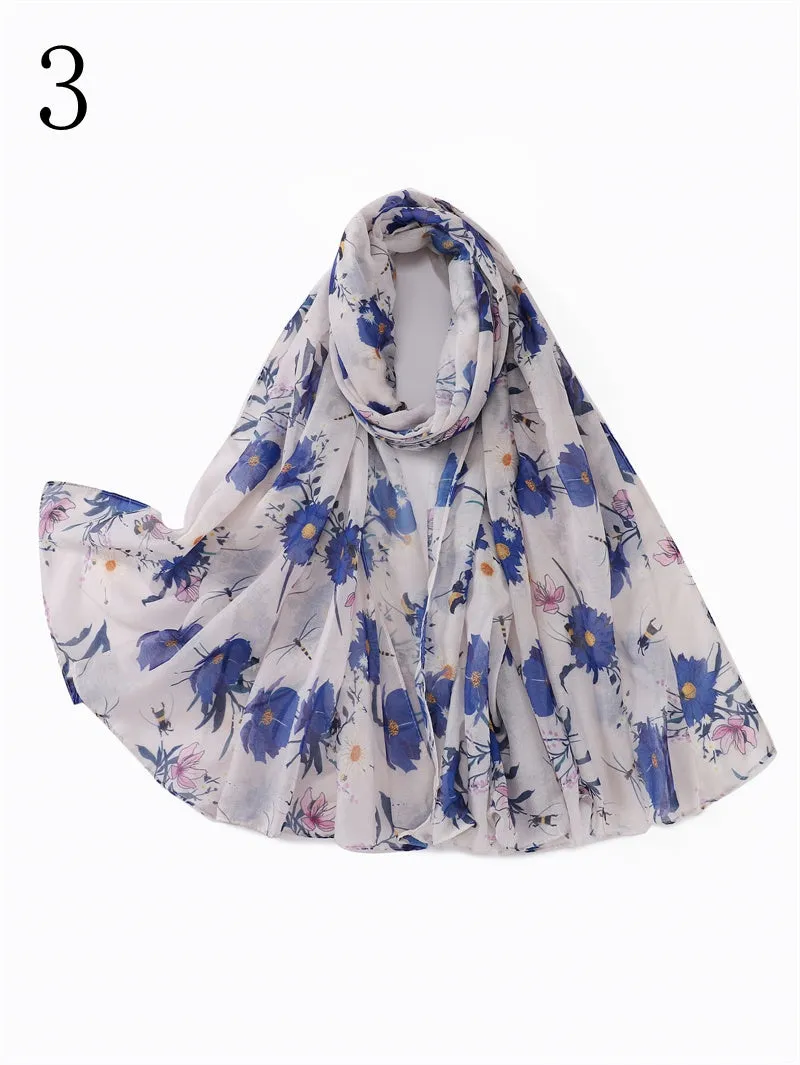 MYP033  Printed scarf thin floral floral floral