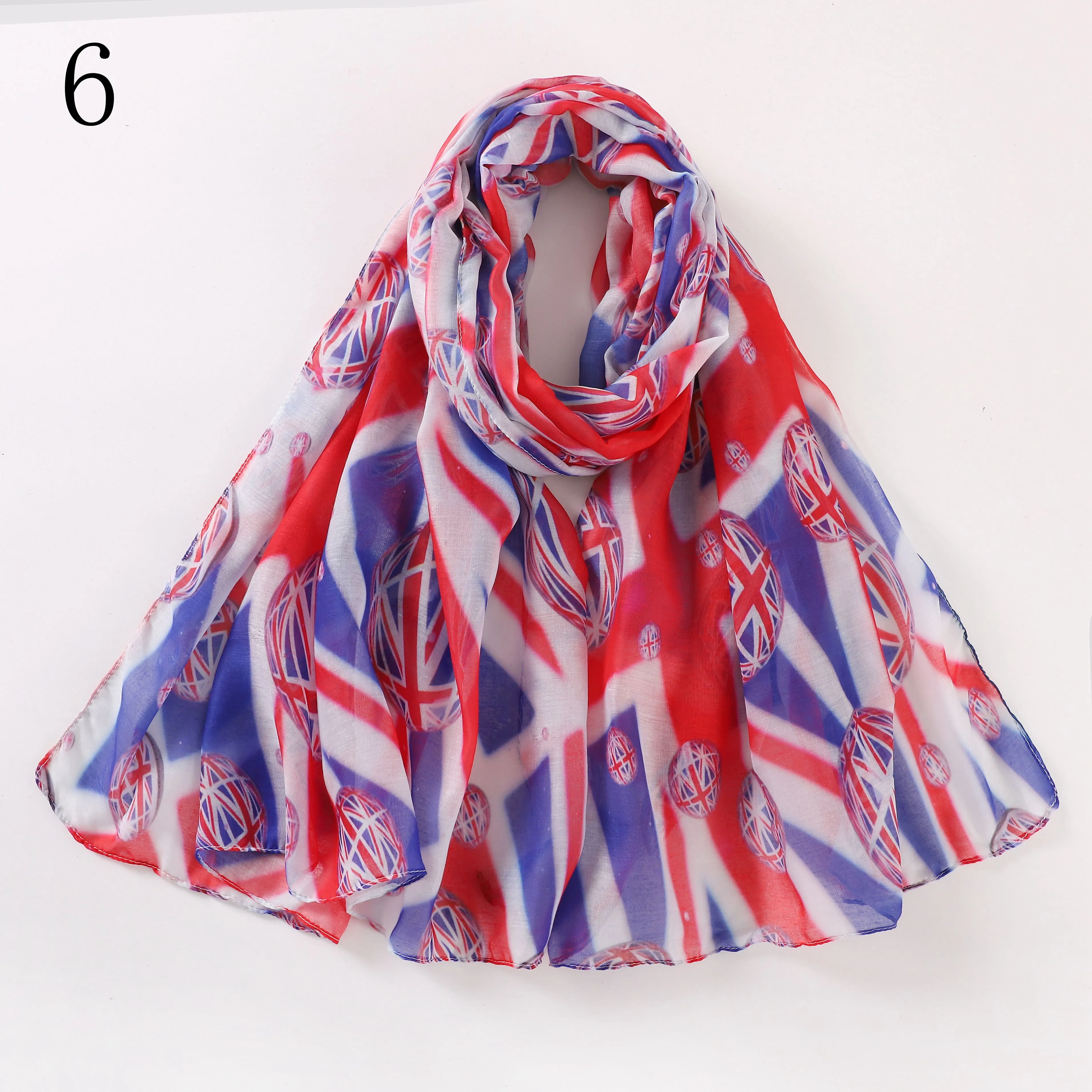 MYP08 USA printed scarf Vintage American flag new printed scarf Flag scarf Women's casual scarf