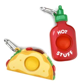 OMG! Mega Pop Best Friend Keychains - Taco - OR - Hot Sauce