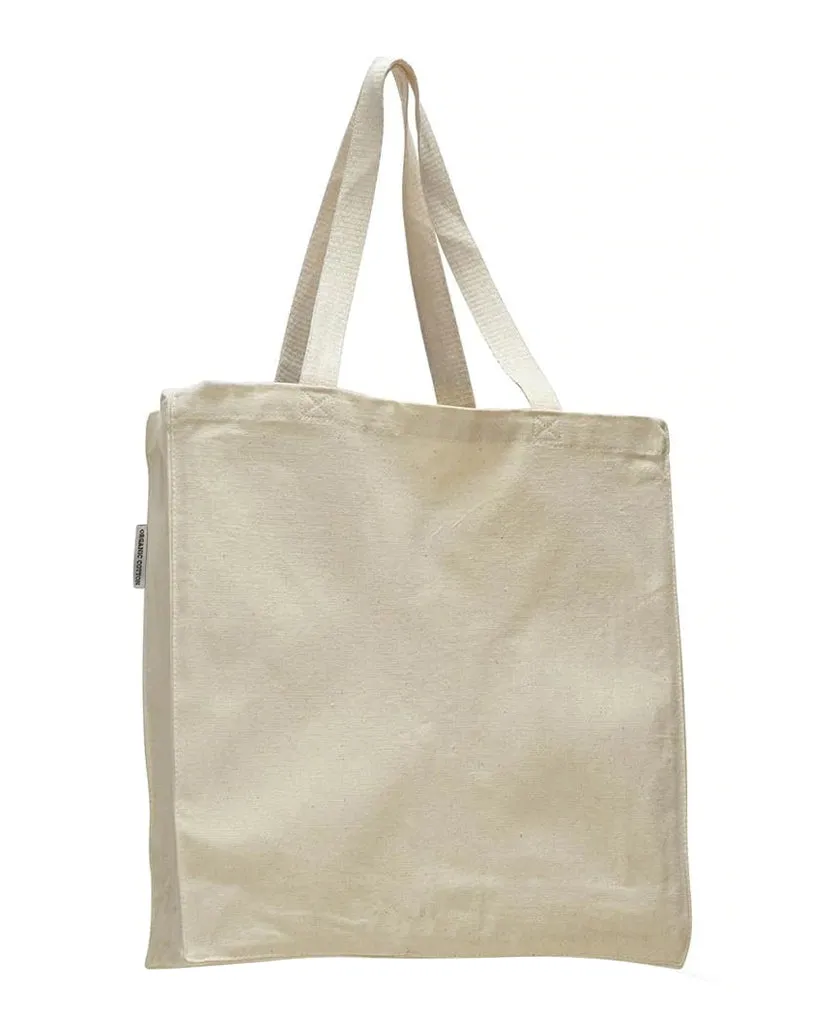 Organic Canvas Self Standing Grocery Shopper Tote Bags - OR235