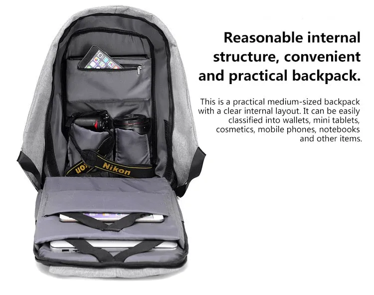 Original Anti-Theft Backpack With USB Charging