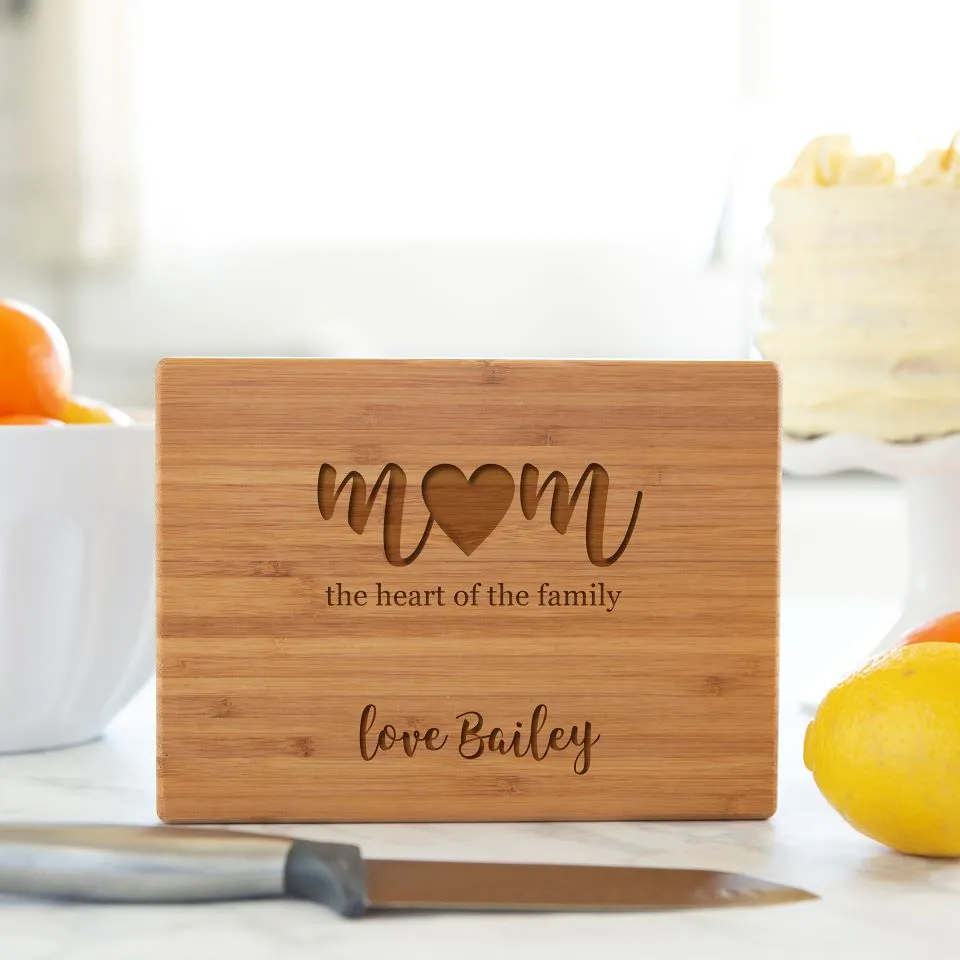 Personalized Bamboo Cutting Board for Mom