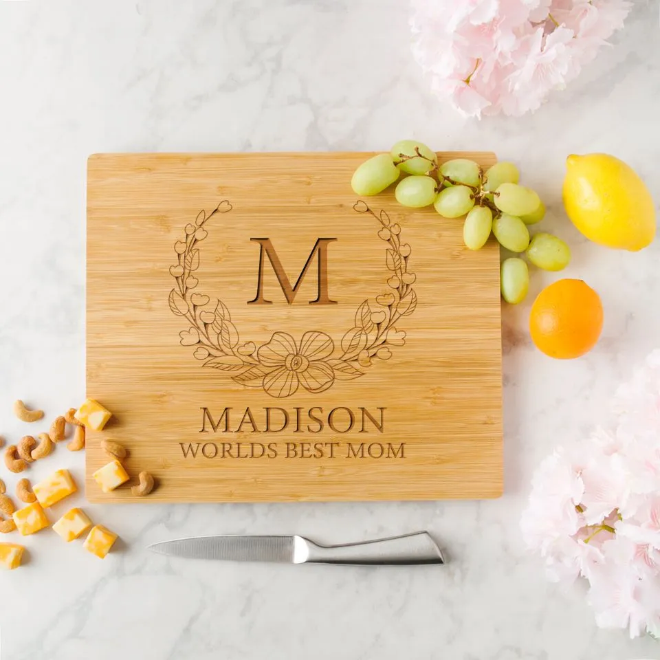 Personalized Bamboo Cutting Board for Mom