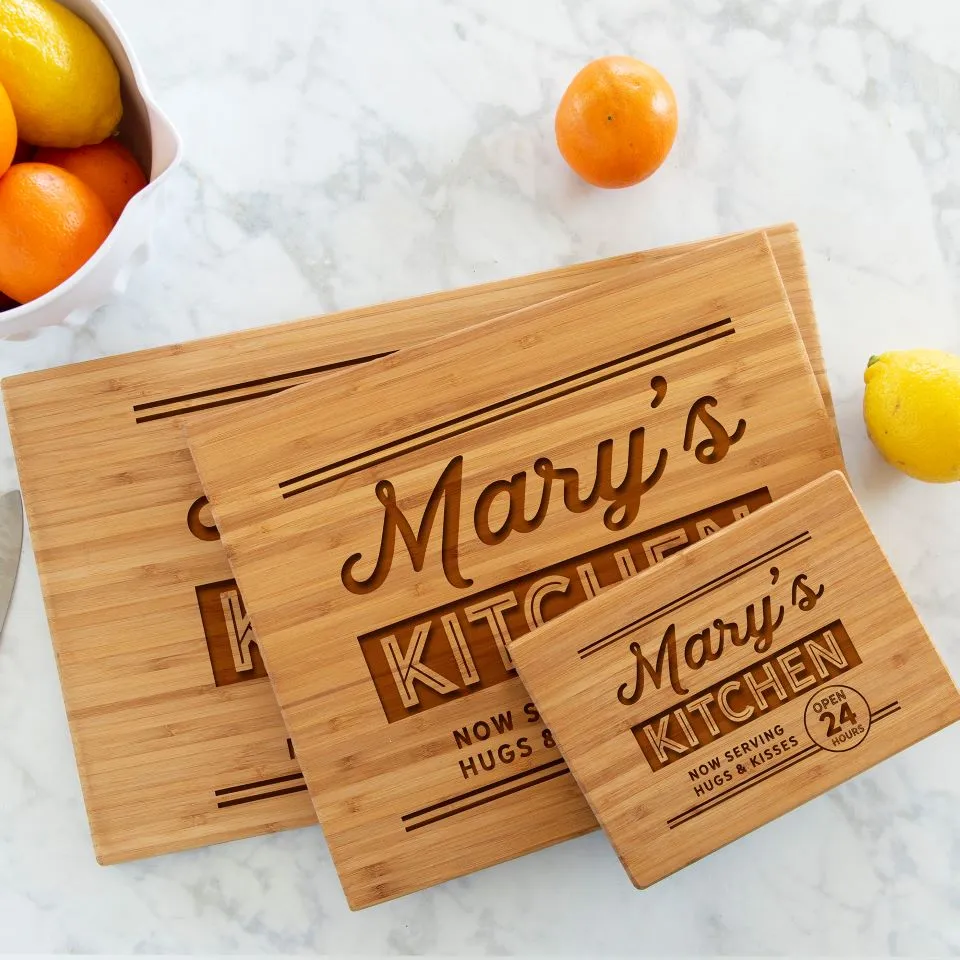 Personalized Bamboo Cutting Board for Mom