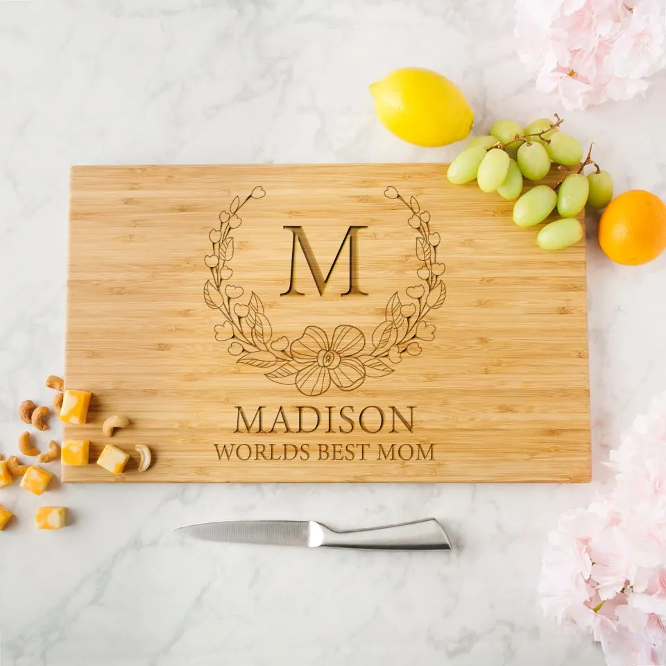 Personalized Bamboo Cutting Board for Mom