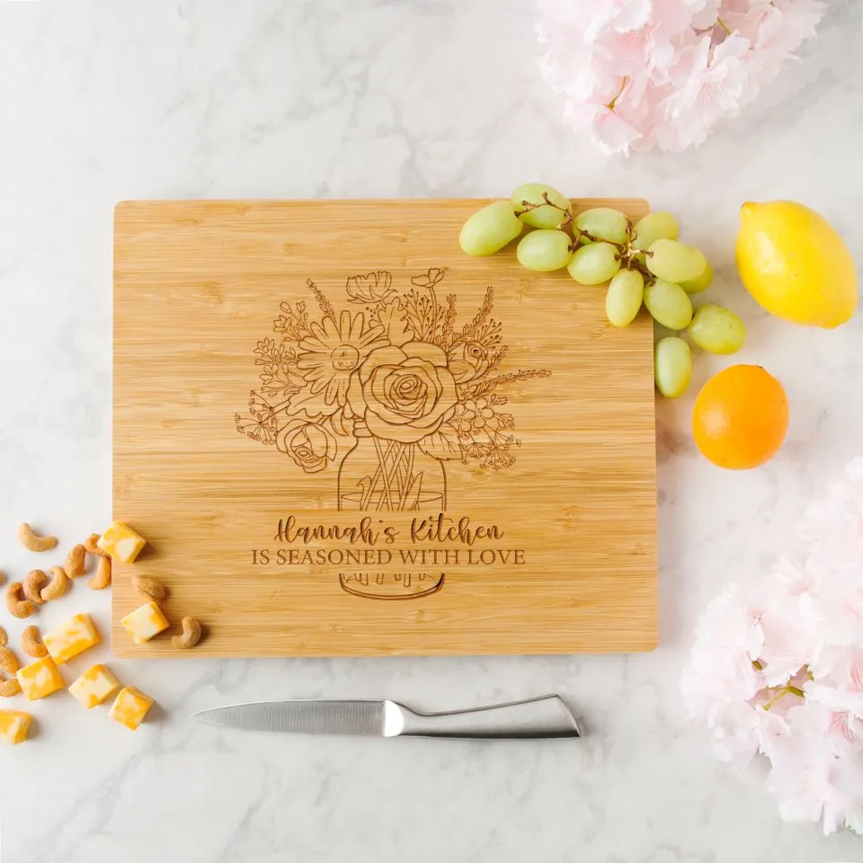 Personalized Bamboo Cutting Board for Mom