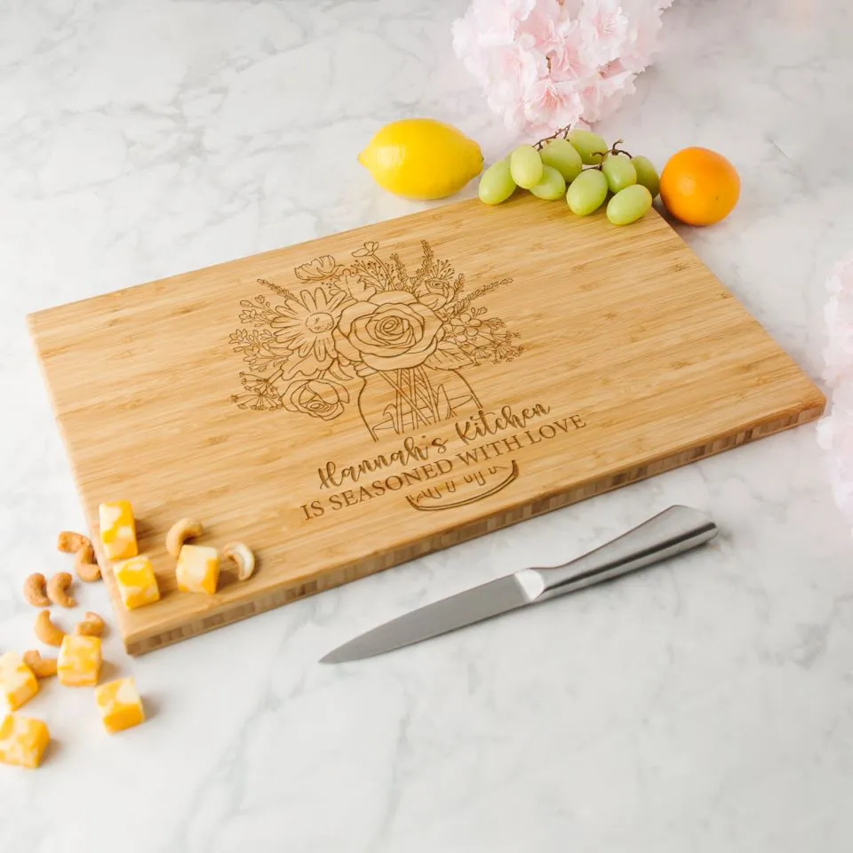 Personalized Bamboo Cutting Board for Mom