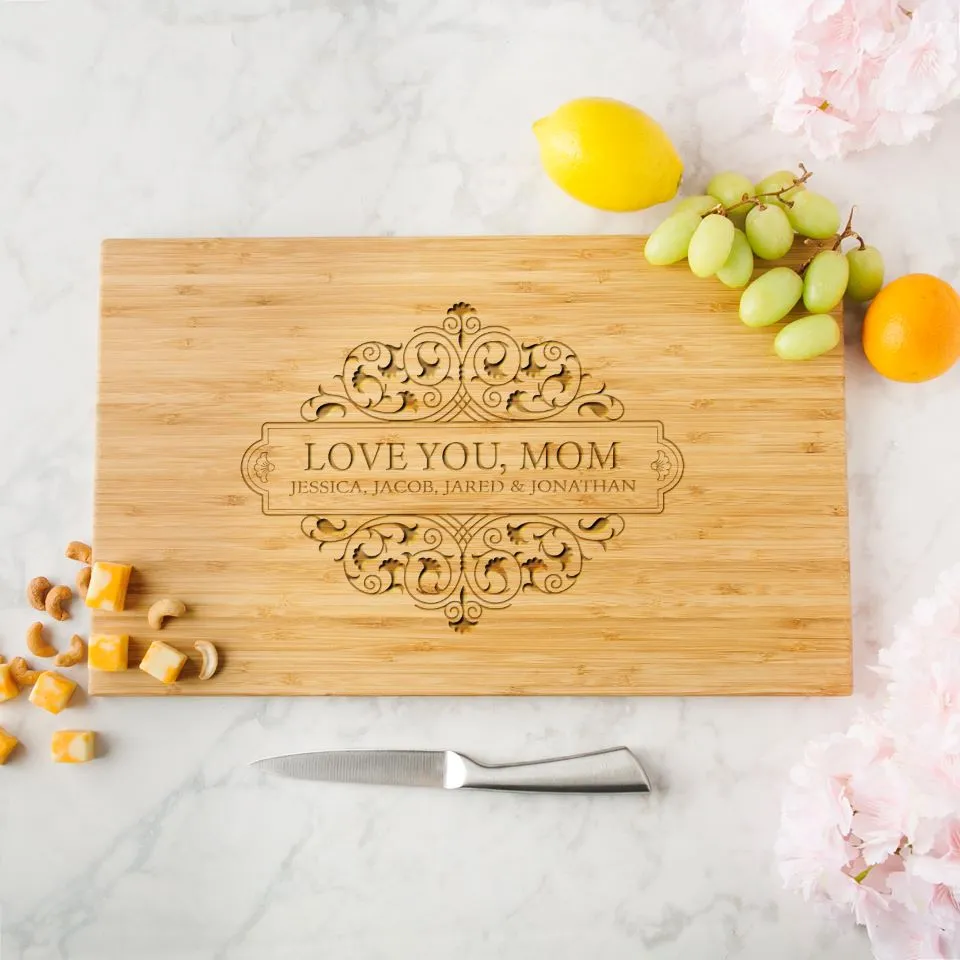 Personalized Bamboo Cutting Board for Mom