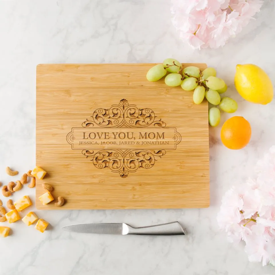 Personalized Bamboo Cutting Board for Mom