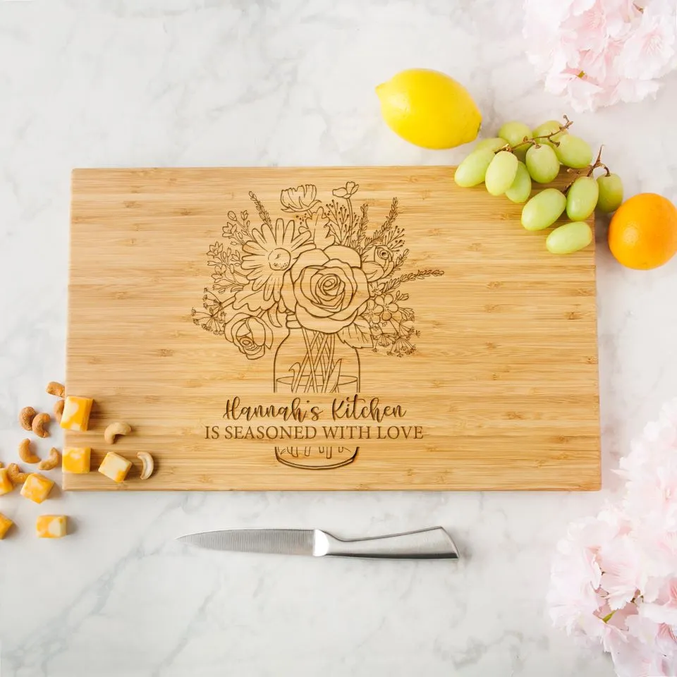 Personalized Bamboo Cutting Board for Mom