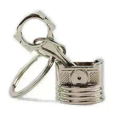 Piston metal keychain