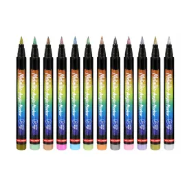 Poppy Crafts Acrylic Paint Markers - Metallic 12 Pack