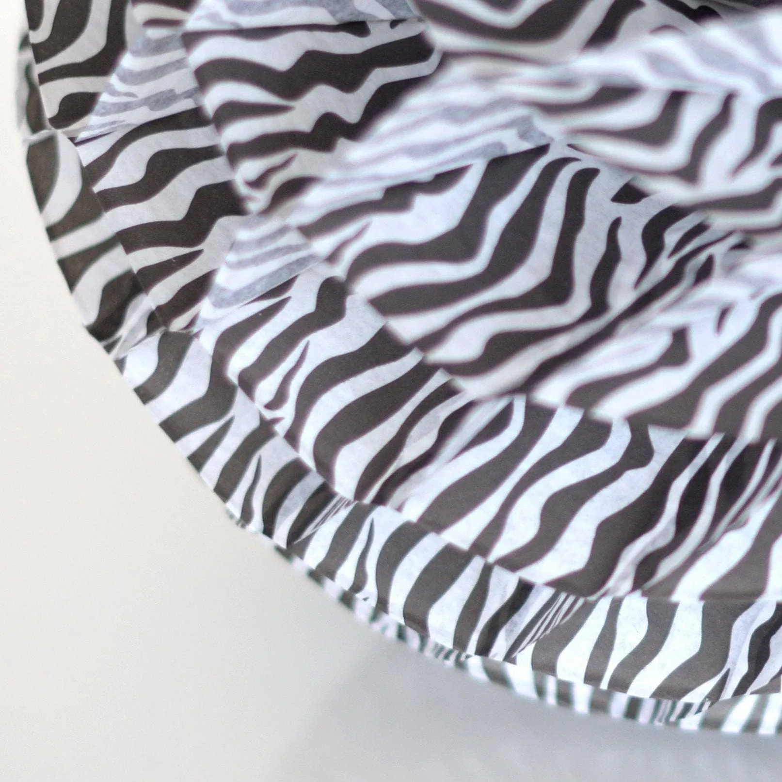 Printed Zebra paper honeycomb - hanging party decoration