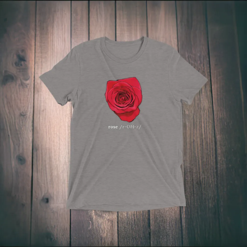 Rose Phonetic Triblend Unisex Crewneck T-shirt