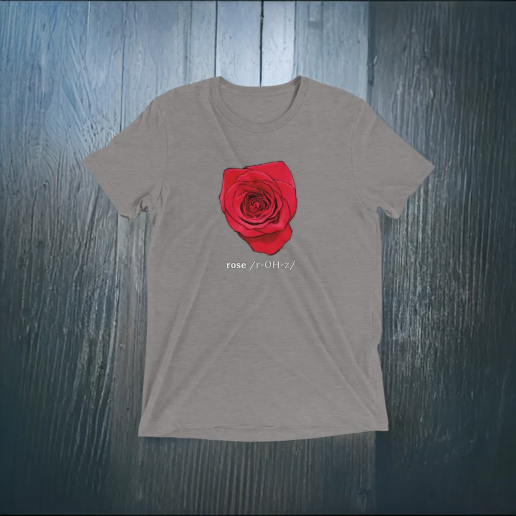 Rose Phonetic Triblend Unisex Crewneck T-shirt