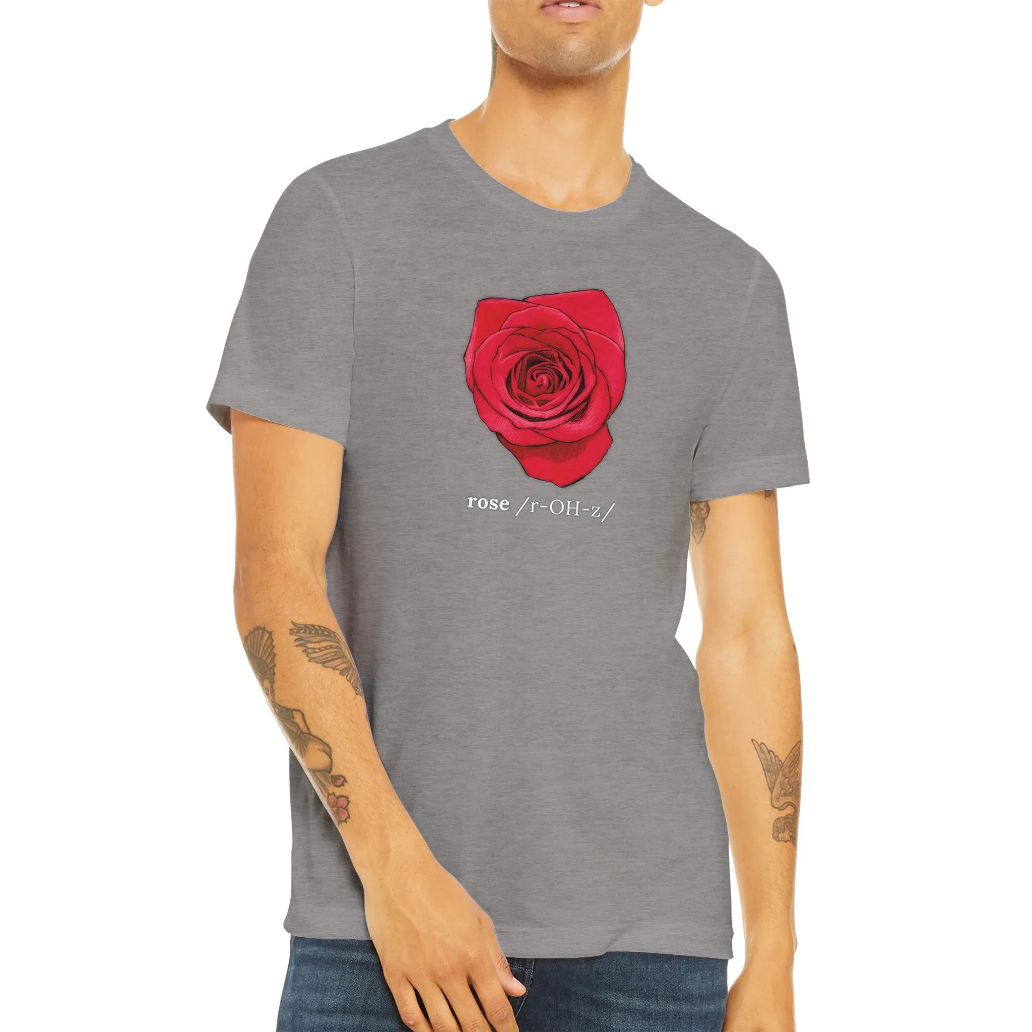 Rose Phonetic Triblend Unisex Crewneck T-shirt