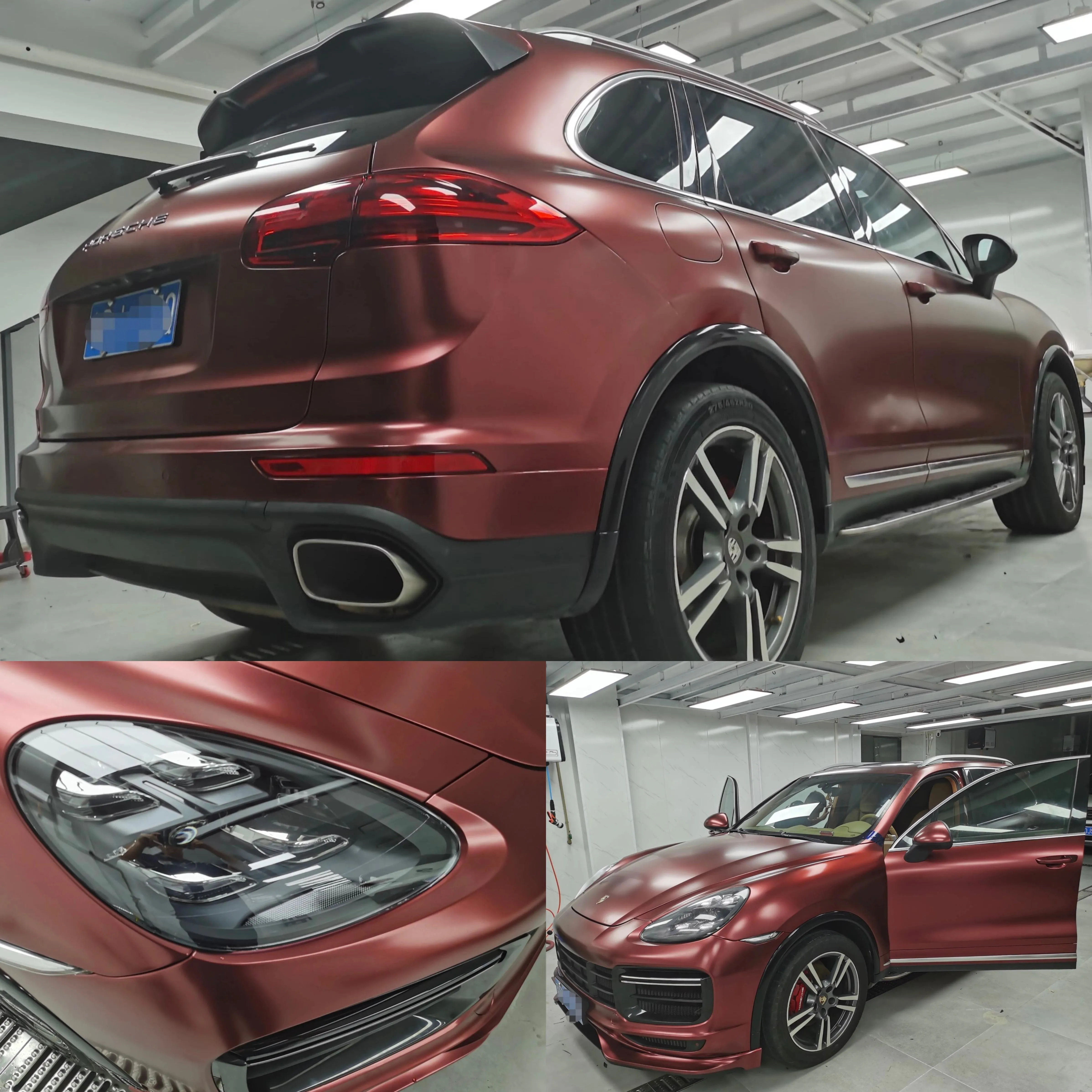 Satin Metallic Wine Red Vinyl Wrap