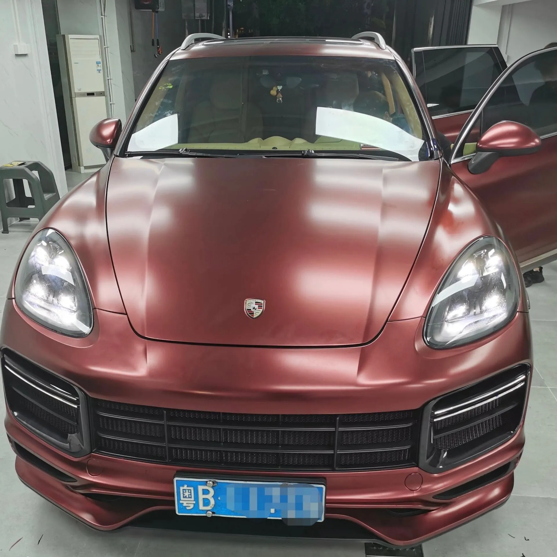 Satin Metallic Wine Red Vinyl Wrap