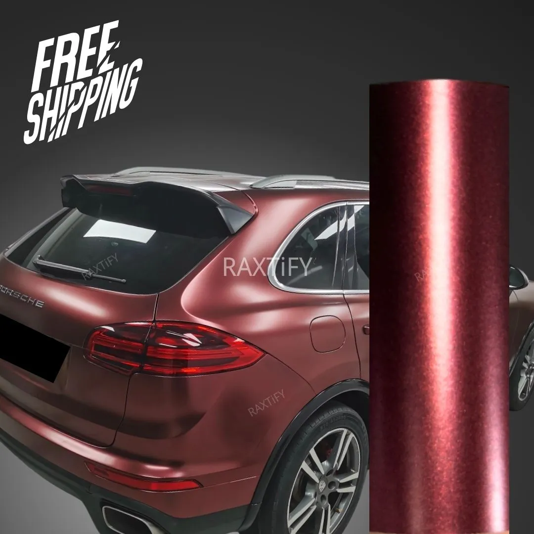 Satin Metallic Wine Red Vinyl Wrap