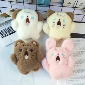 Screaming Animals Plush Keychain