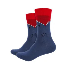 Shark Bite Printed Crew Length Socks