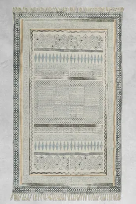 SNOWDROP  - BLOCK PRINTED RUG