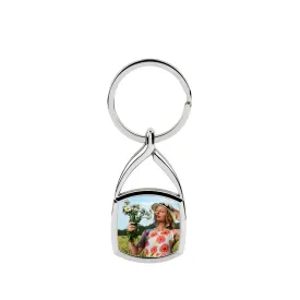 Swirl top Metal Keyring