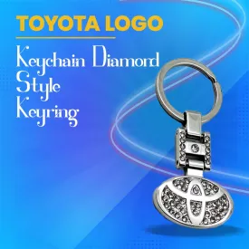 Toyota Logo Keychain Diamond Style Keyring