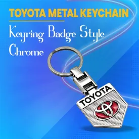 Toyota Metal Keychain Keyring Badge Style - Chrome