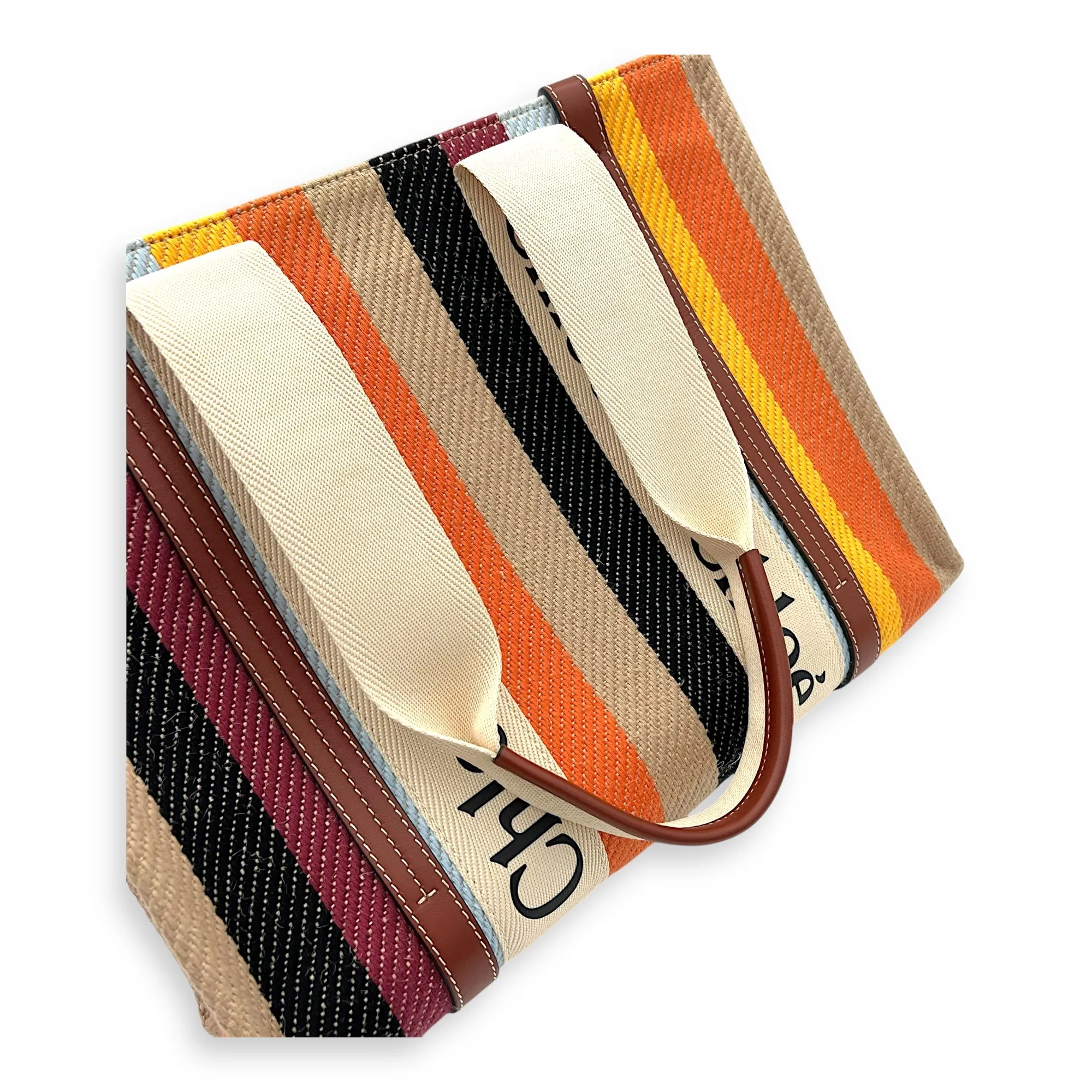 Woody Medium Multi-colour Tote Bag in Canvas