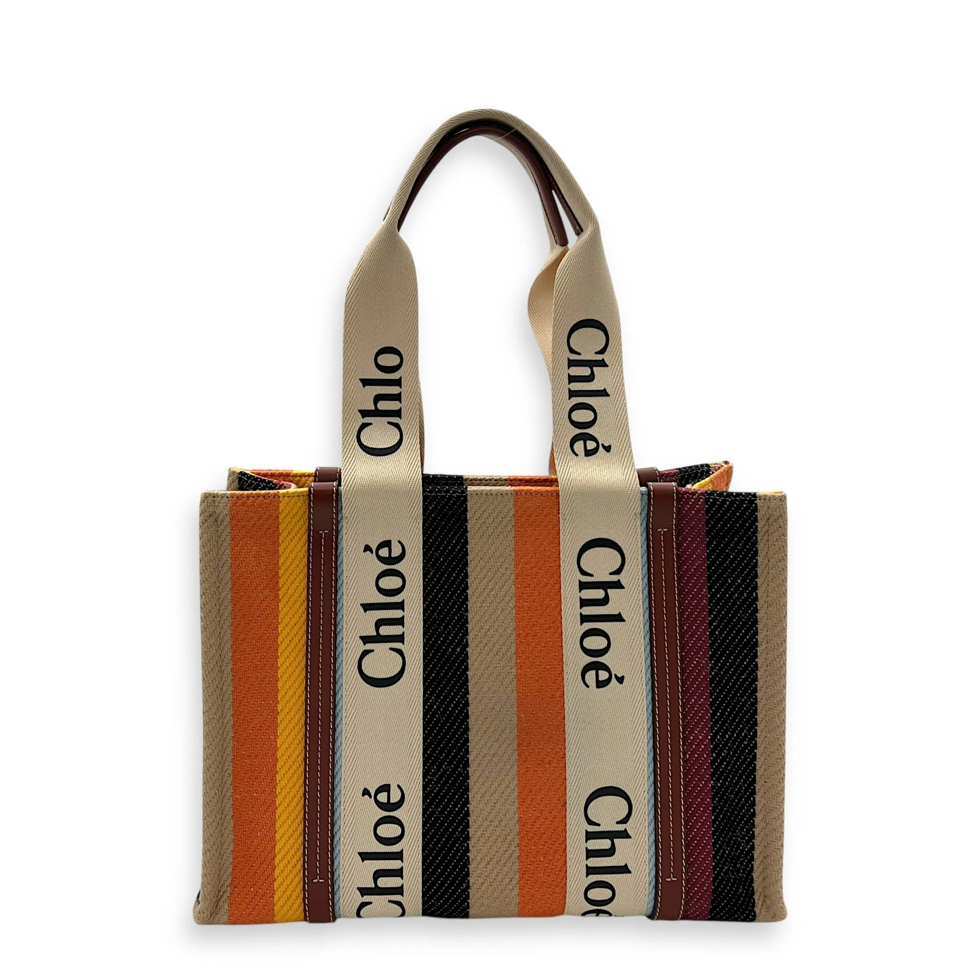 Woody Medium Multi-colour Tote Bag in Canvas