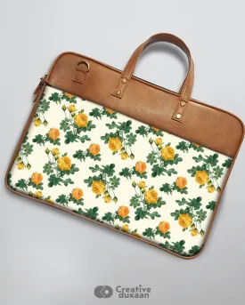 Yellow Blossom - The Vegan Leather Laptop Bag